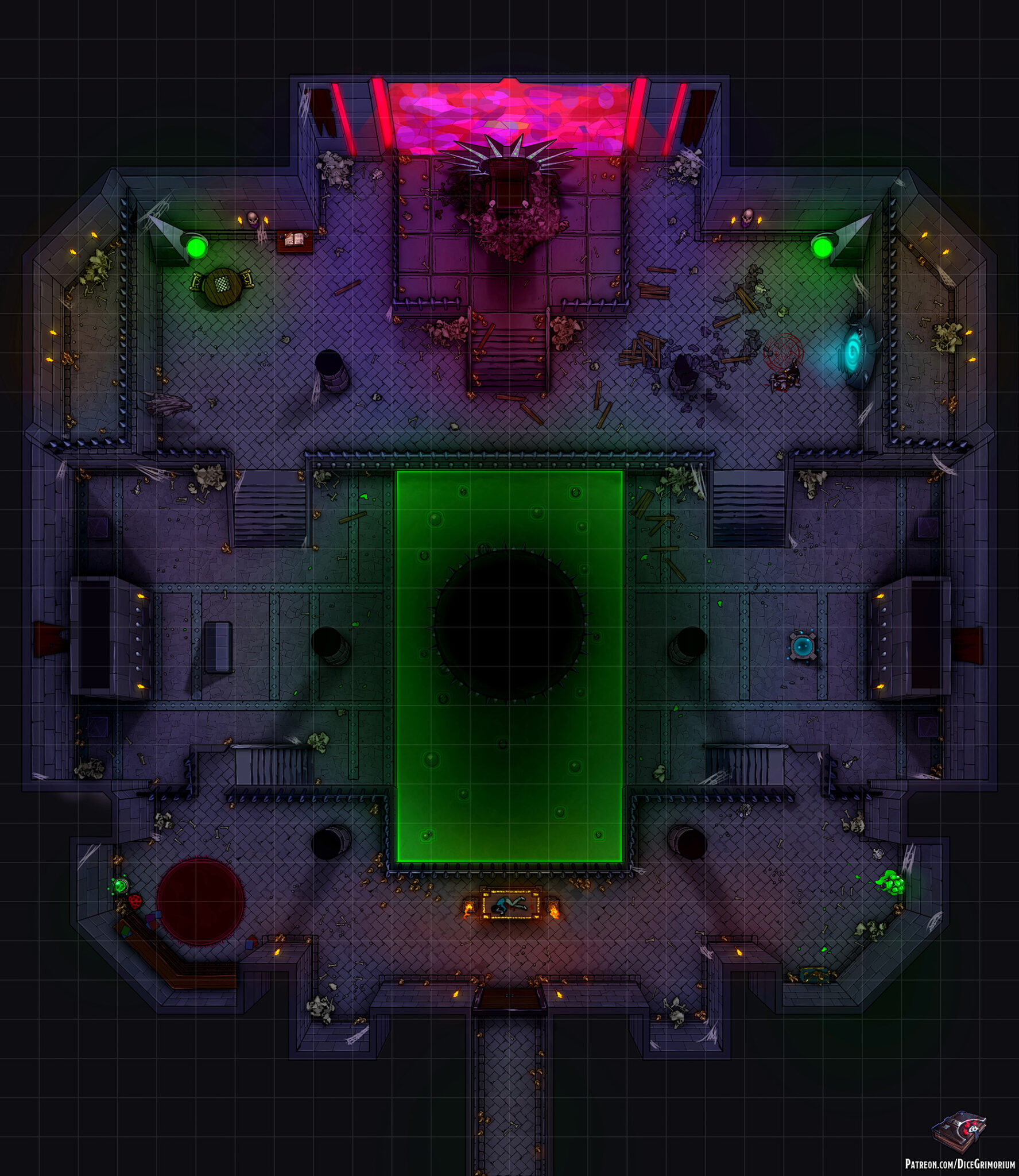 Lich S Lair D D Map For Roll And Tabletop Dice Grimorium