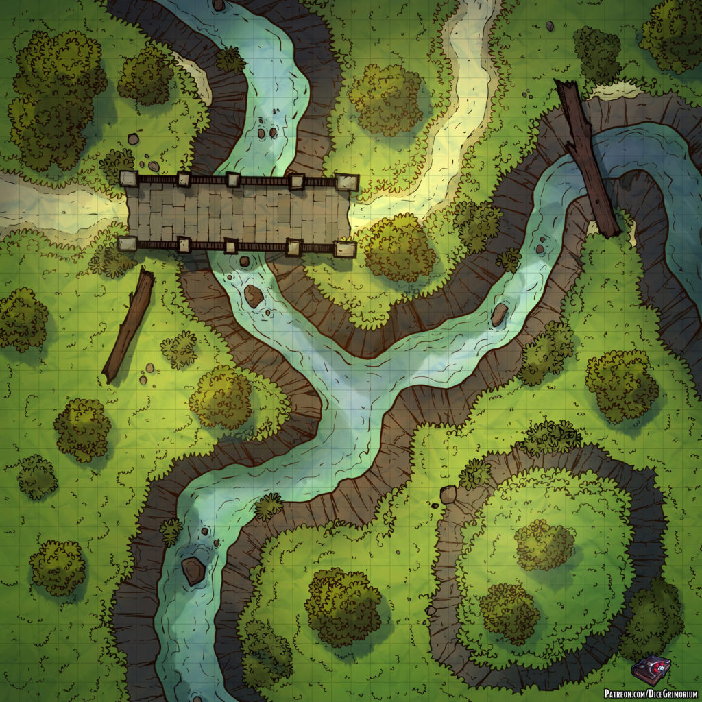 River Crossing D&D Battle Map