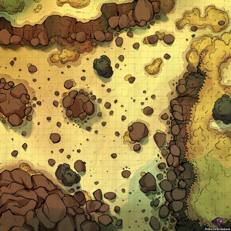 Rocky Road - D&D Map for Roll20 And Tabletop - Dice Grimorium