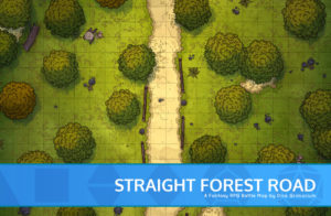 Straight Forest Road - D&D Map for Roll20 And Tabletop - Dice Grimorium