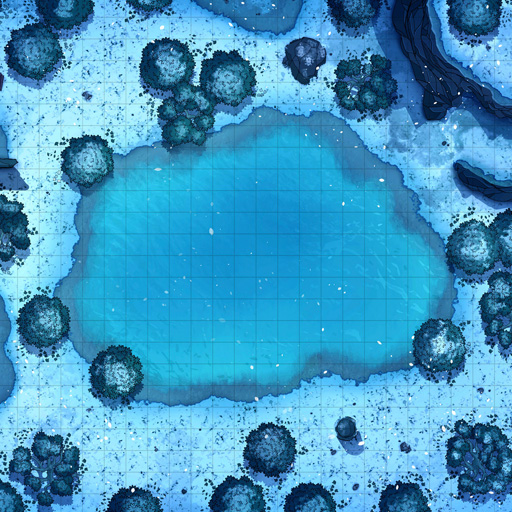 Snowy Forest Lake Battle Map Thumb