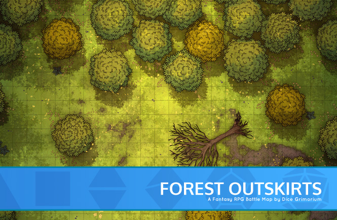 Forest Outskirts D D Map For Roll And Tabletop Dice Grimorium
