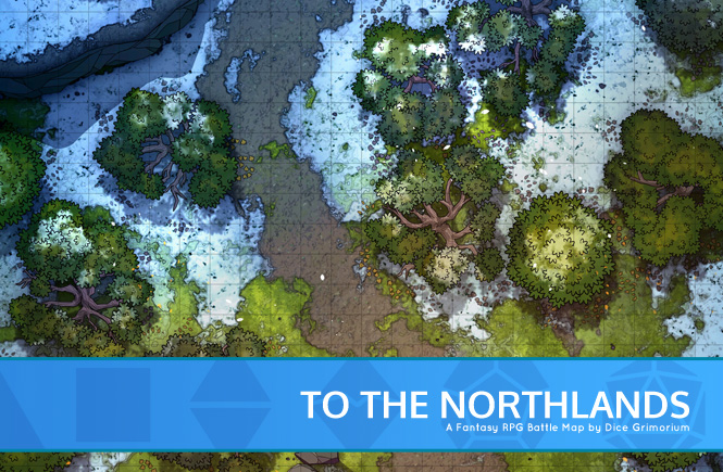 Snowy Weather Forest Transition Battle Map Banner
