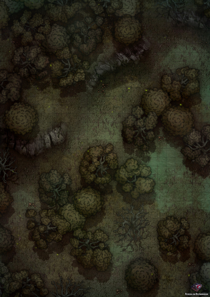Swamp Forest Vol 3 D D Map For Roll And Tabletop Dice Grimorium
