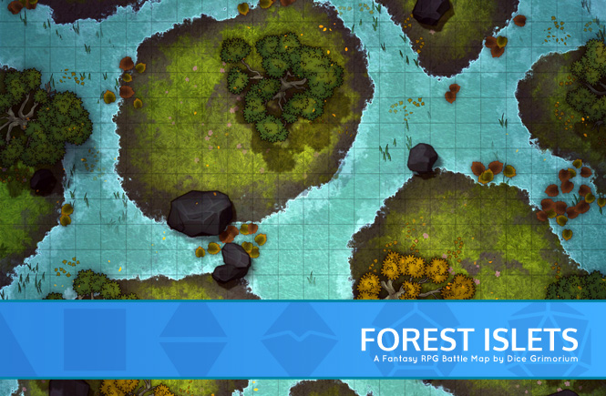 Forest Islets Battle Map Banner
