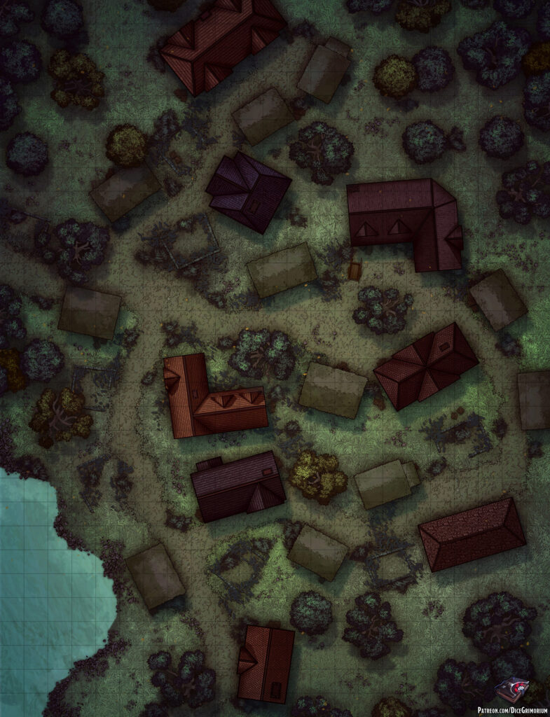 Abandoned Village Battle Map