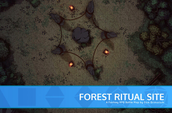 Forest Ritual Site Battle Map Banner