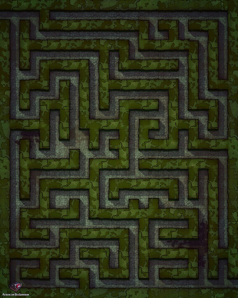 Hedge Maze Battle Map