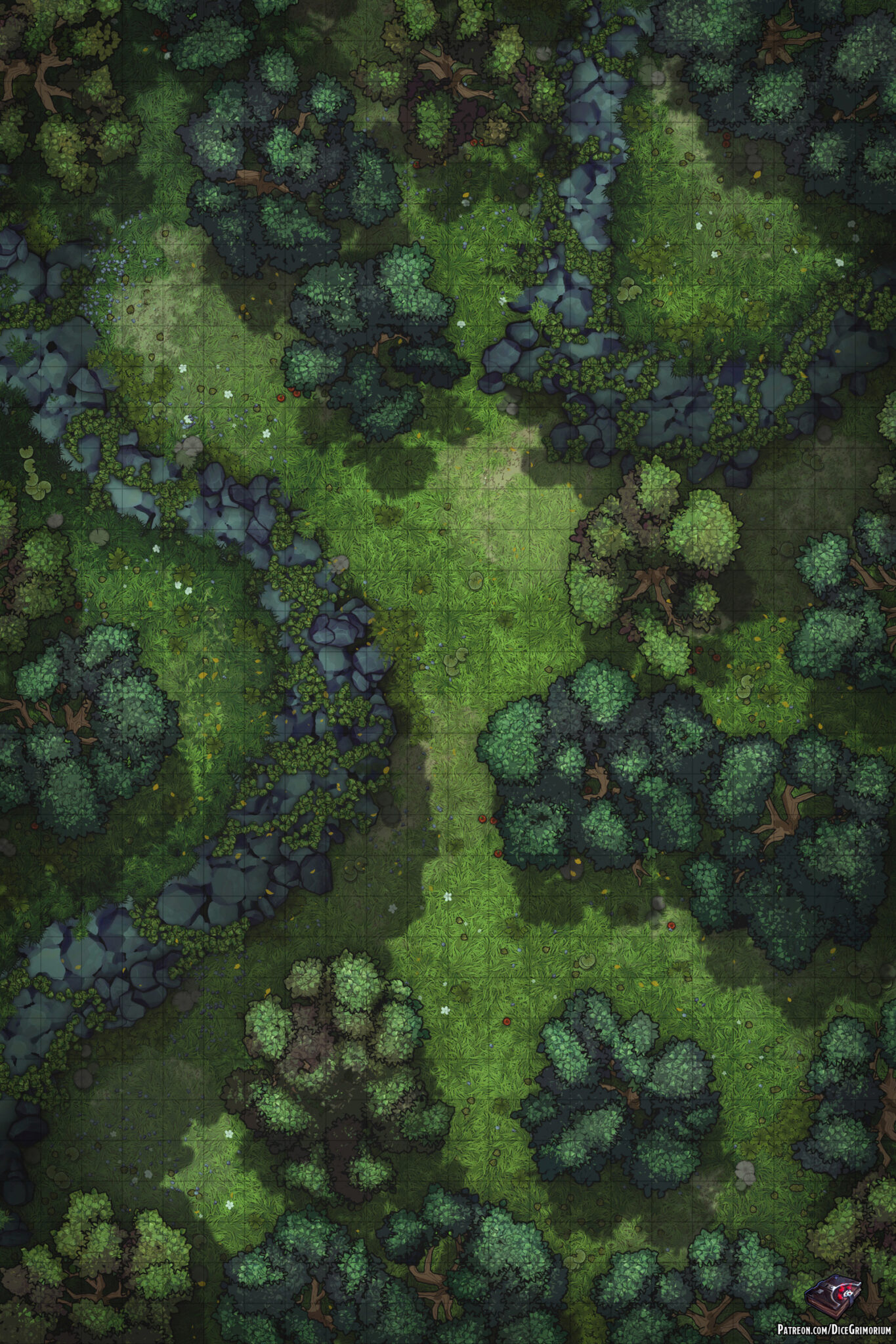 Forest Wilderness Vol 4 Dandd Map For Roll20 And Tabletop Dice Grimorium