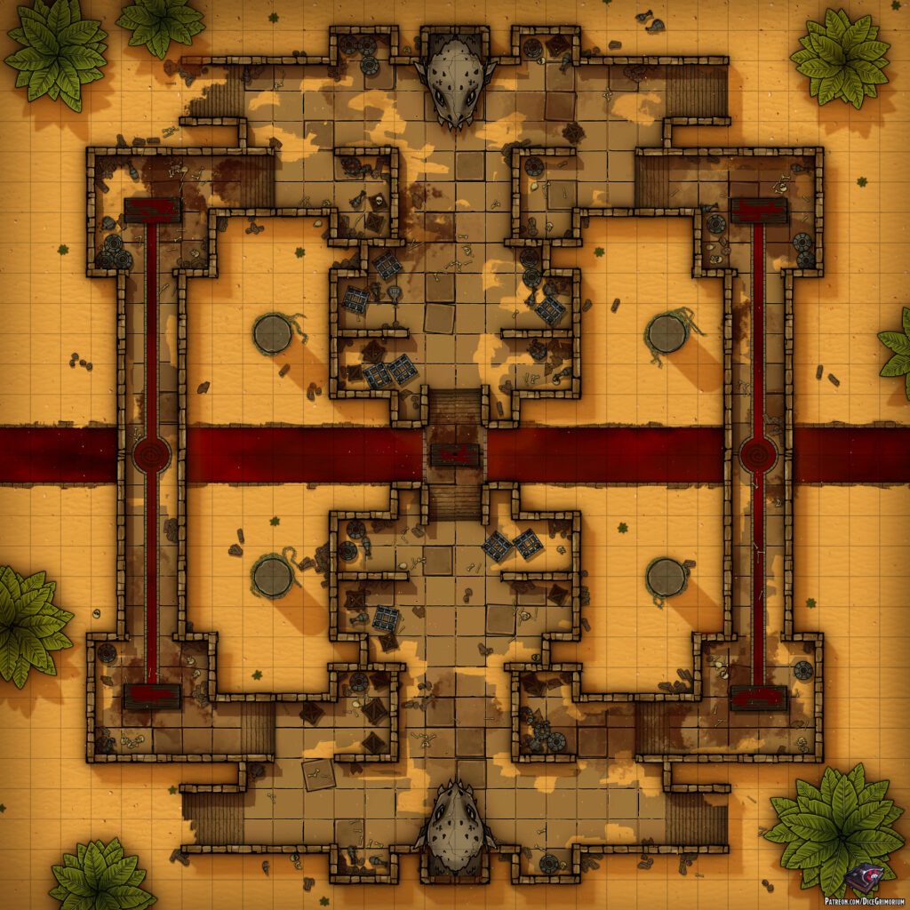 Desert Sacrifice Temple Battle Map