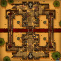 Desert Sacrifice Temple - D&D Map for Roll20 And Tabletop - Dice Grimorium