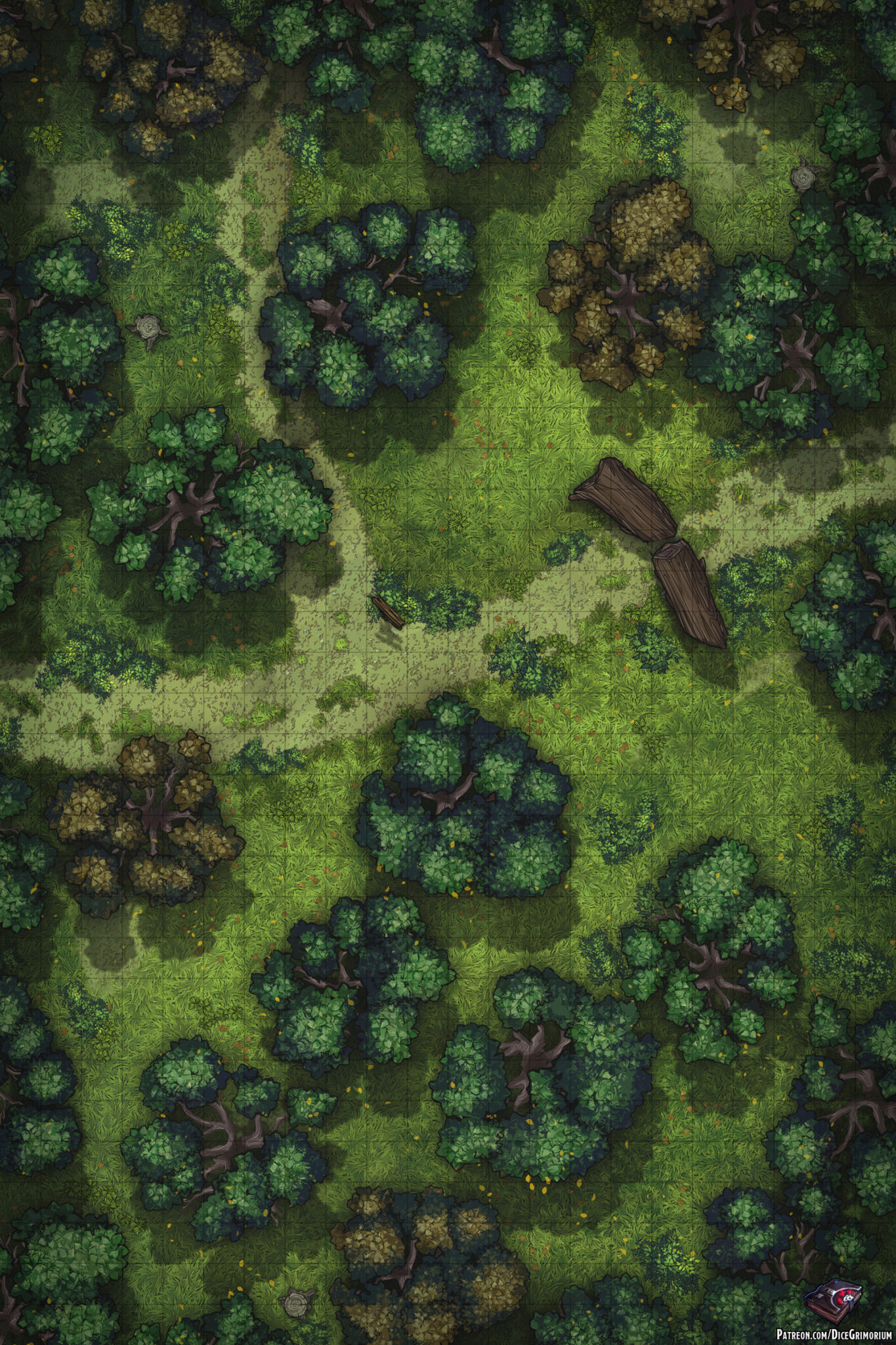 Forest Path Vol. 6 - D&D Map for Roll20 And Tabletop - Dice Grimorium