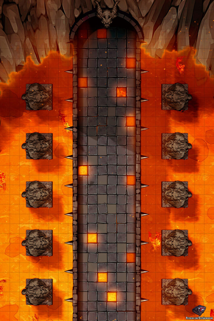 Lava Bridge Battle Map