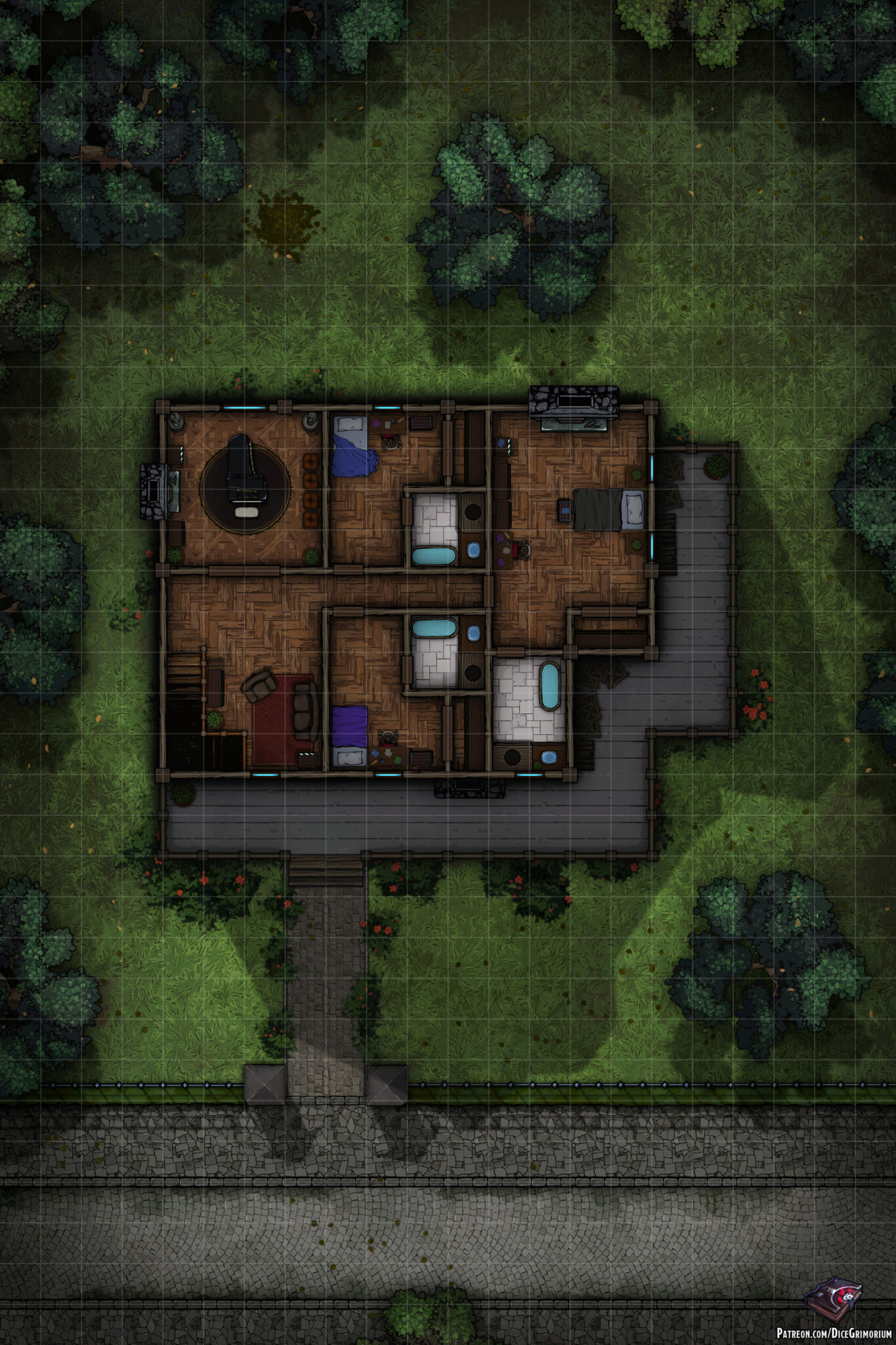 Noble House | D&D Map for Roll20 And Tabletop — Dice Grimorium