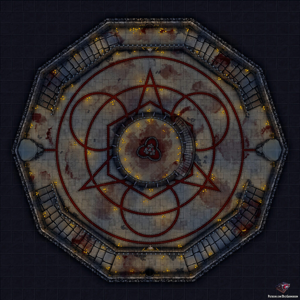 Vampire Sanctum D&D Battle Map
