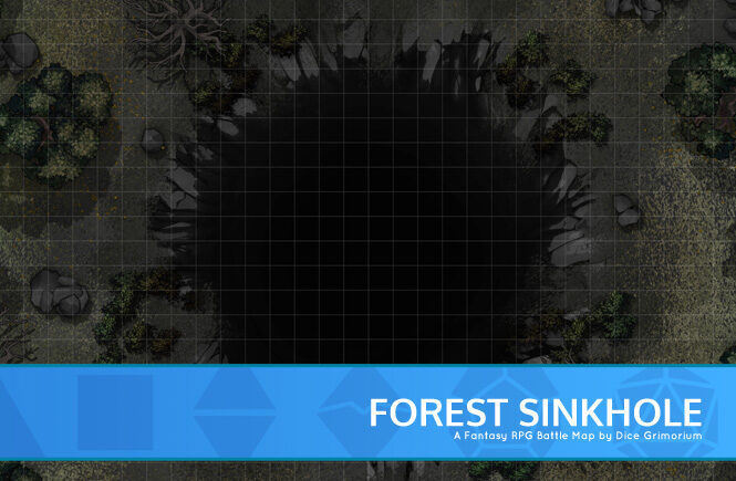 Forest Sinkhole D&D Battle Map Banner