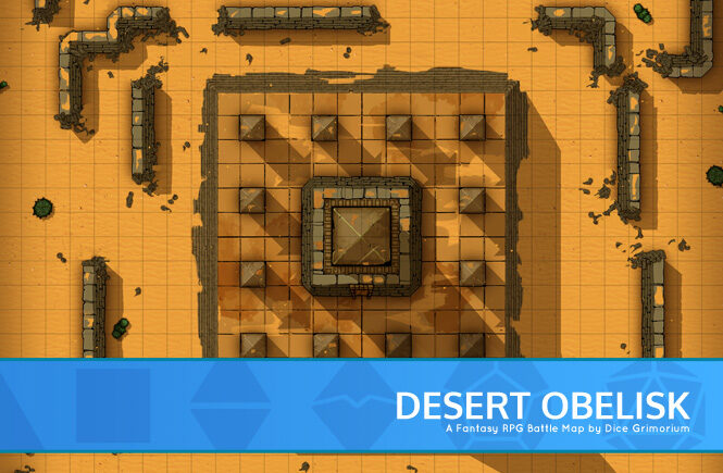 Desert Obelisk D&D Battle Map Banner