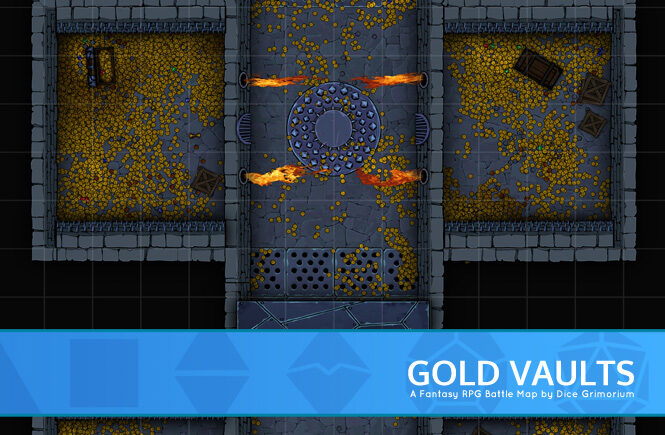 Gold Vaults D&D Battle Map Banner