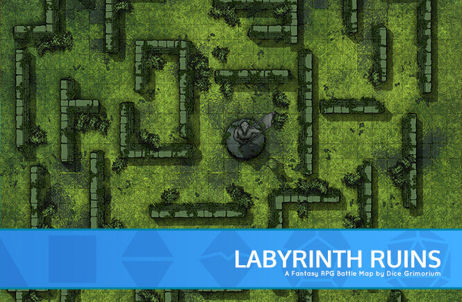 Forest Labyrinth Ruins D&D Battle Map Banner