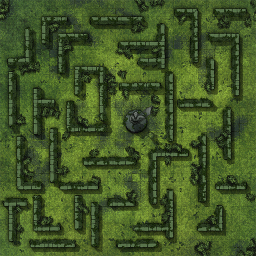 Forest Labyrinth Ruins D&D Battle Map Thumb