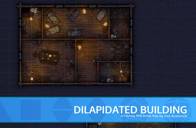 Dilapidated Building D&D Battle map Banner