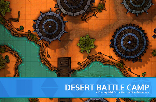 Desert Battle Camp D&D Battle Map