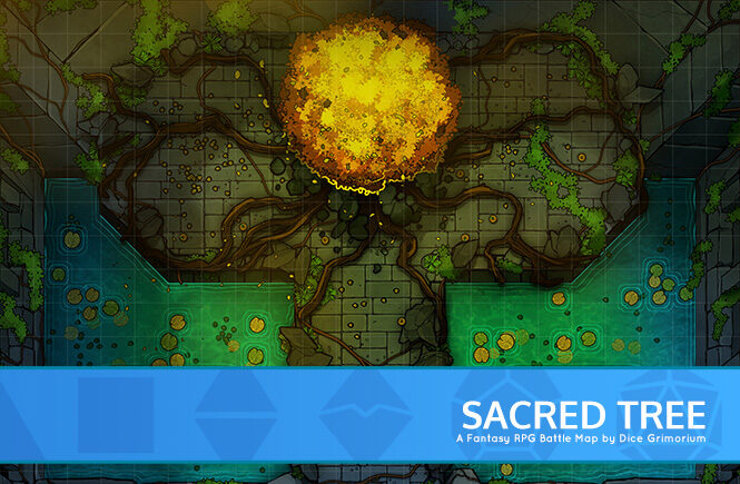 Sacred Tree D&D Battle Map Banner