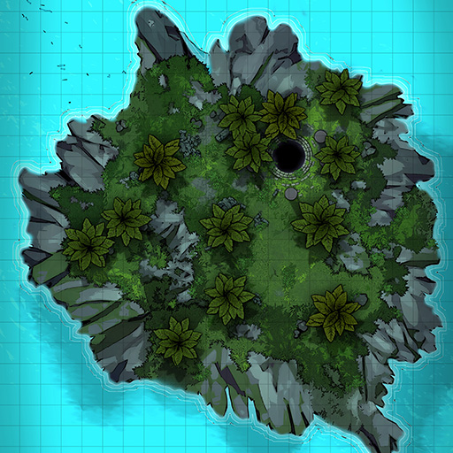 Island Ruins D&D Battle Map Thumb