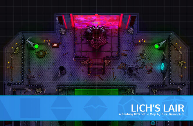 Lich's Lair D&D Battle Map Banner