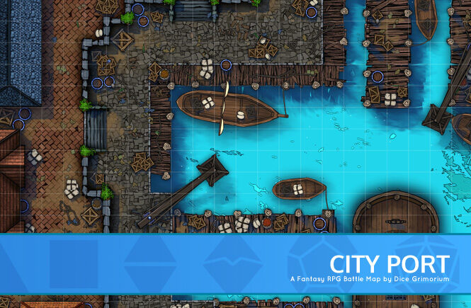 City Port D&D Battle Map Banner