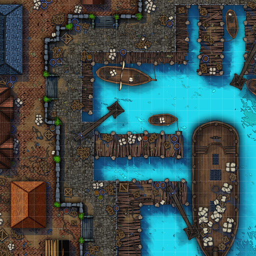 City Port D&D Battle Map Thumb