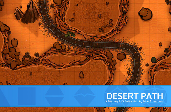 Desert Path D&D Battle Map Banner