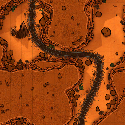 Desert Path D&D Battle Map Thumb