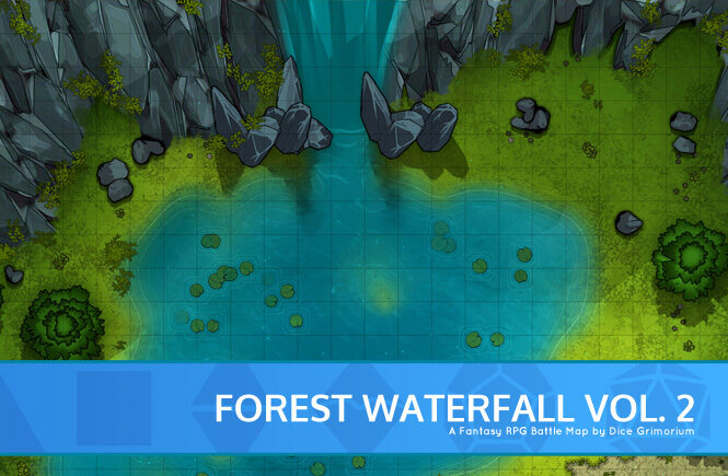 Forest Waterfall Vol. 2 D&D Battle Map Banner