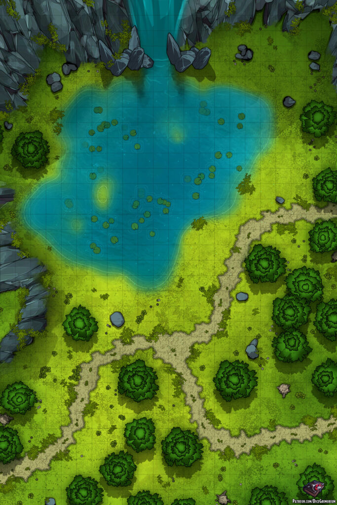 Forest Waterfall Vol. 2 D&D Battle Map