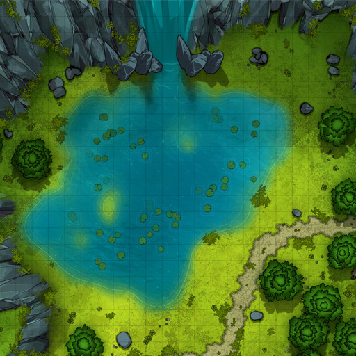 Forest Waterfall Vol. 2 D&D Battle Map Thumb