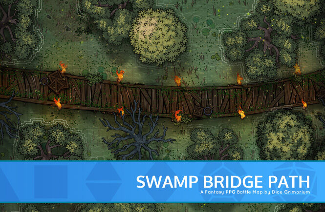 Swamp Bridge Path D&D Battle Map Banner