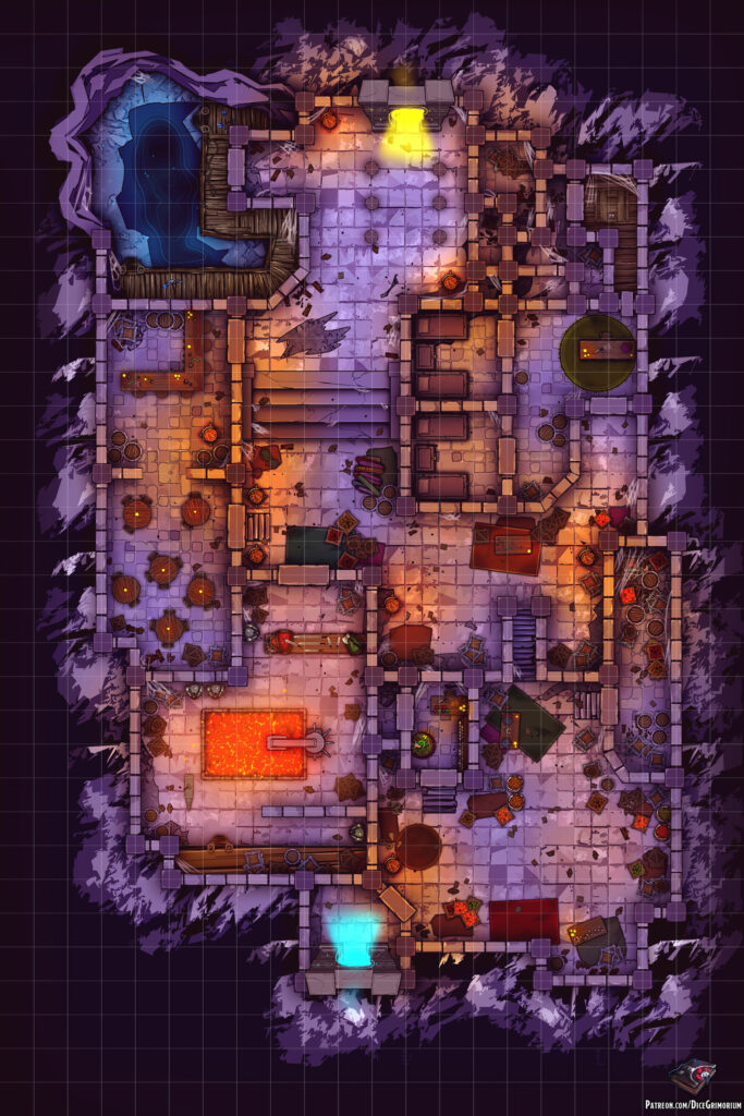 Underground Market Square - D&D Map for Roll20 And Tabletop — Dice Grimorium