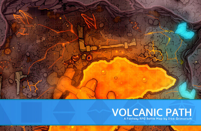 Volcanic Path D&D Battle Map Banner