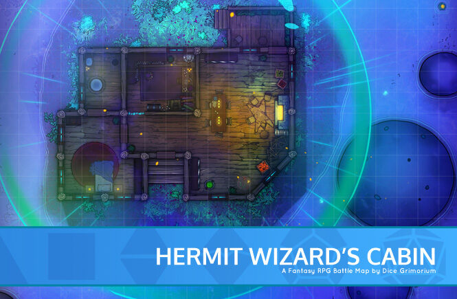 Hermit Wizard Cabin D&D Battle Map Banner