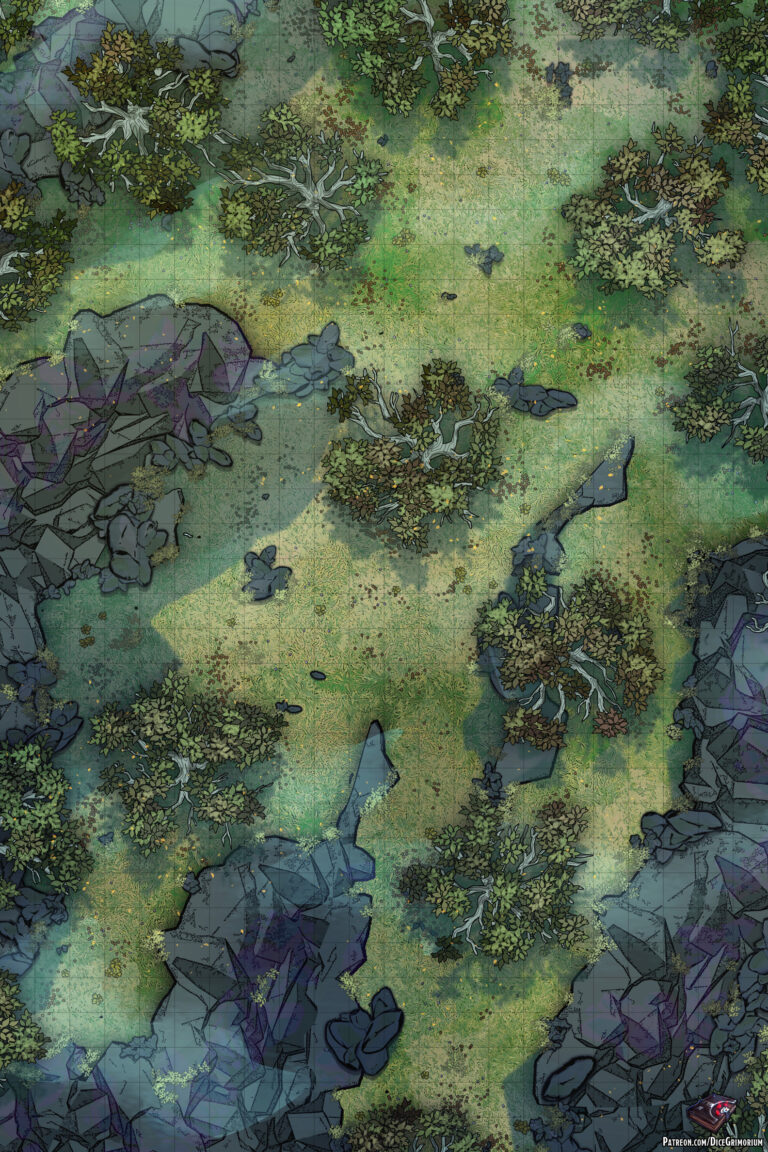 Mountain Forest Path Vol. 2 - D&D Map for Roll20 And Tabletop - Dice ...