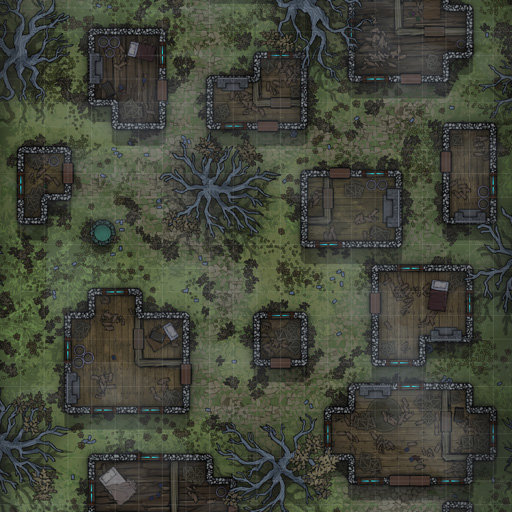 Abandoned Village Vol. 2 D&D Battle Map Thumb
