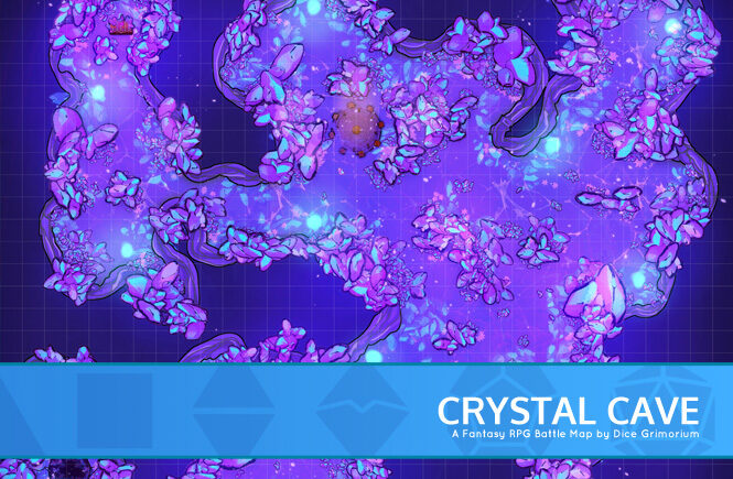 Crystal Cave D&D Battle Map Banner
