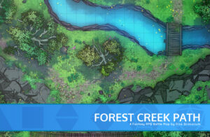 Forest Creek Path - D&D Map for Roll20 And Tabletop - Dice Grimorium