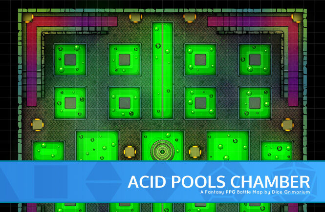 Acid Pools Chamber D&D Battle Map Banner
