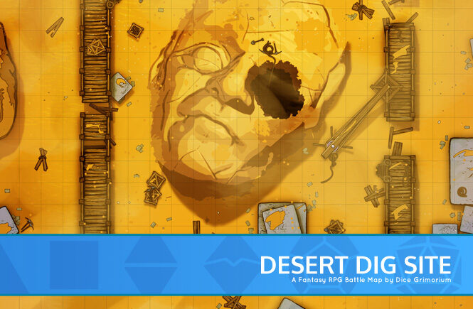 Desert Dig Site D&D Battle Map Banner