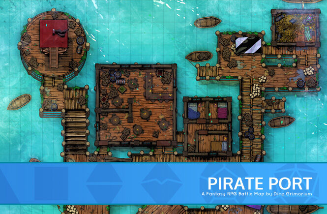 Pirate Port D&D Battle Map Banner