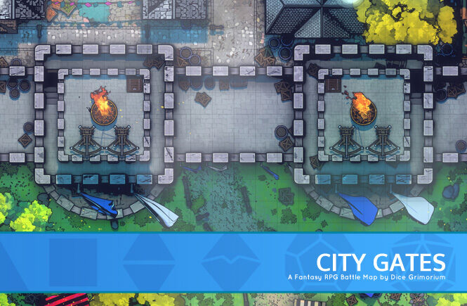 City Gates D&D Battle Map Banner