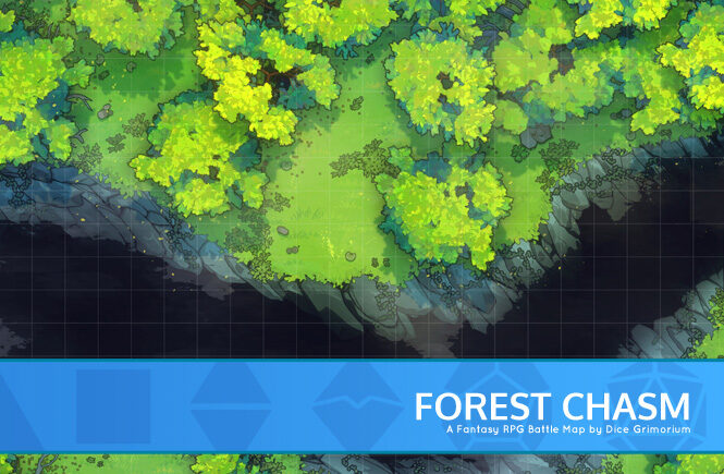 Forest Chasm D&D Battle Map Banner