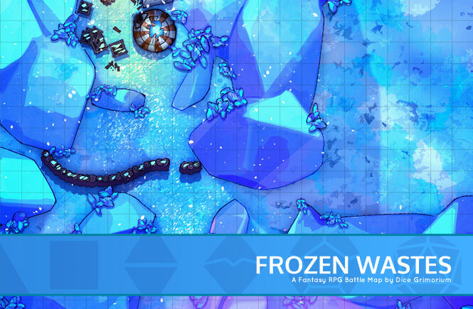 Frozen Wastes D&D Battle Map Banner
